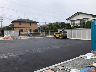 長野市で暮らしをデザインする不動産 土木外構 ワンストップ カズケン 画像 施工事例 ロードローラー